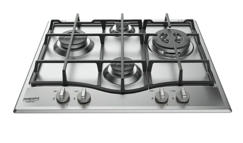 Hotpoint PCN 641 T/IX/HAR piano cottura Acciaio inossidabile Da incasso 60 cm Gas 4 Fornello(i)