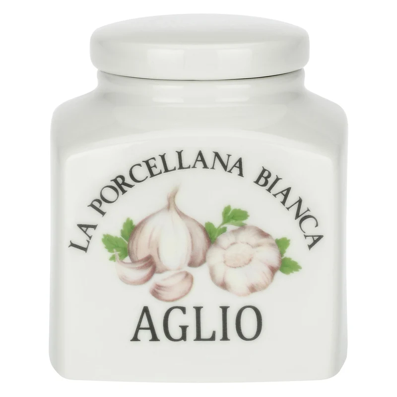 Barattolo 'Aglio' - La Porcellana Bianca