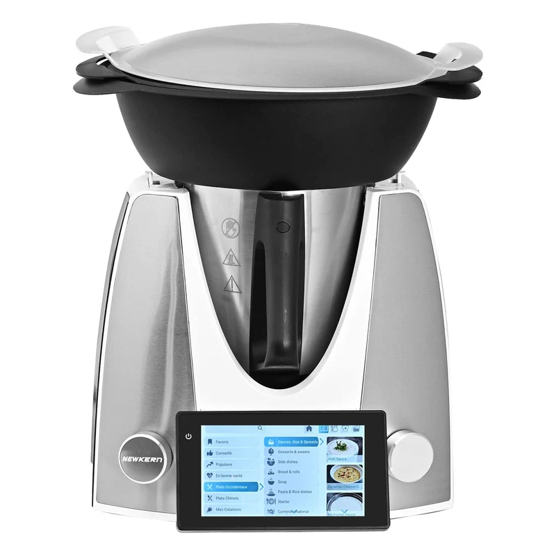 NewKern KE-7001 con Ricette Guidate Integrate, Robot da Cucina Multifunzione, 1800W, 4L, 12 Programmi Automatici