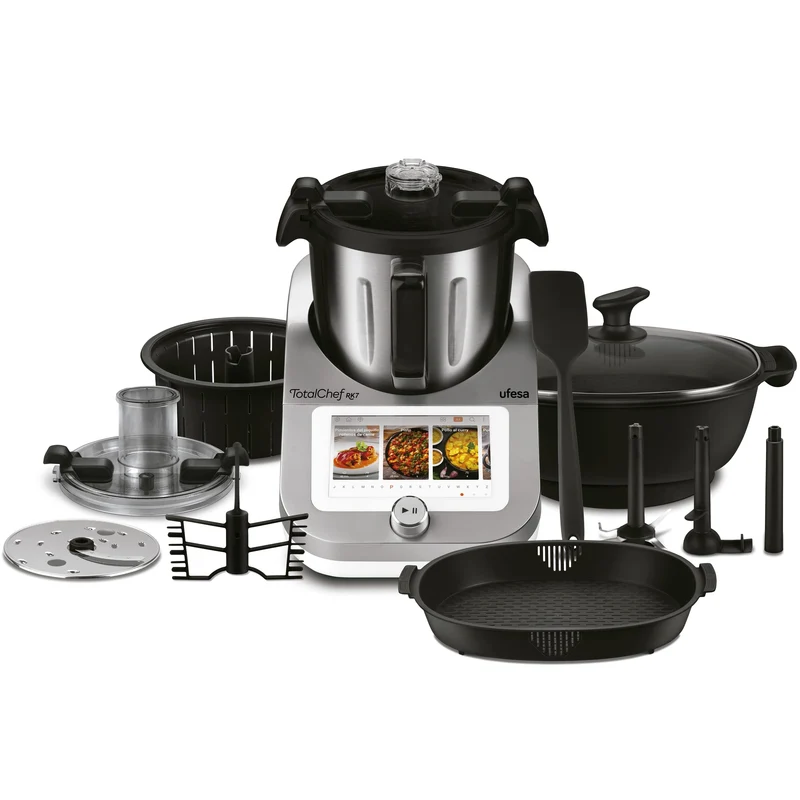Ufesa TotalChef RK7 Robot da Cucina Intelligente, WIFI, Controllo App, 30 Funzioni, 4.5L, Touch Screen 7", Bilancia