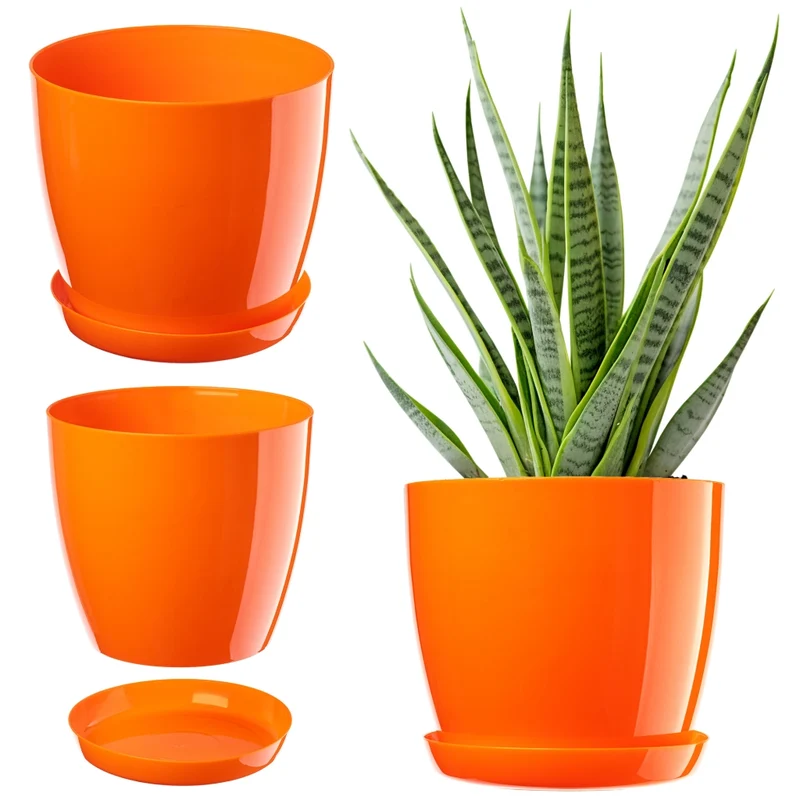 Vaso da fiori KADAX con supporto, ciotola, supporto per fiori, 23 cm arancione