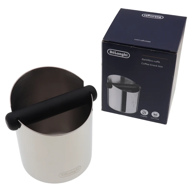 Delonghi knock box contenitore tufi 105mm acciaio inox per macchina da caffè