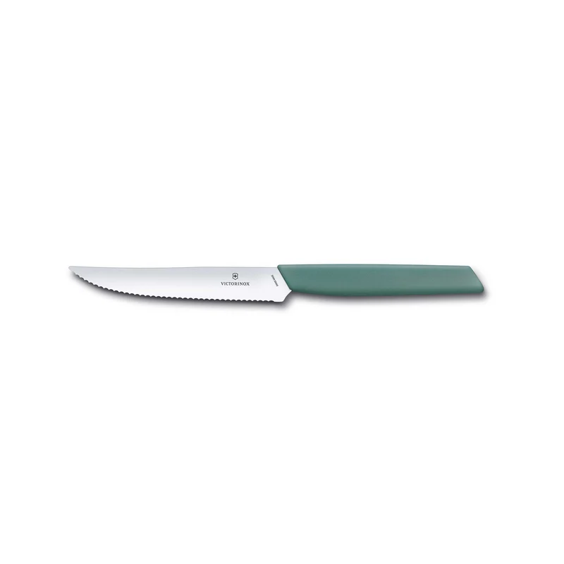 Coltello bistecca e pizza manico Sage Green - Swiss Modern