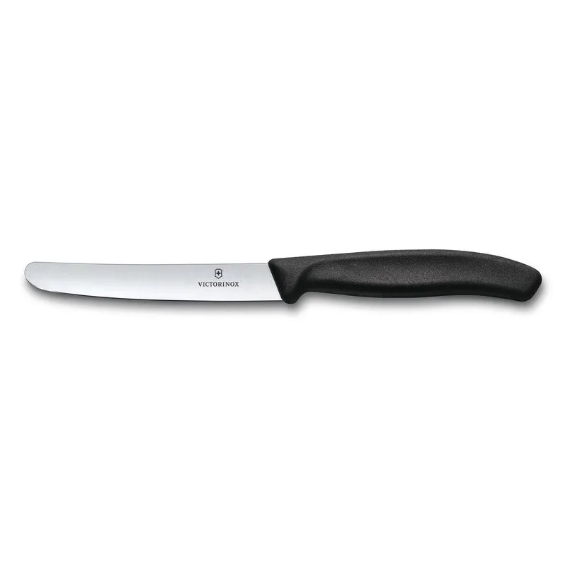 Coltello tavola liscio manico nero - Swiss Classic