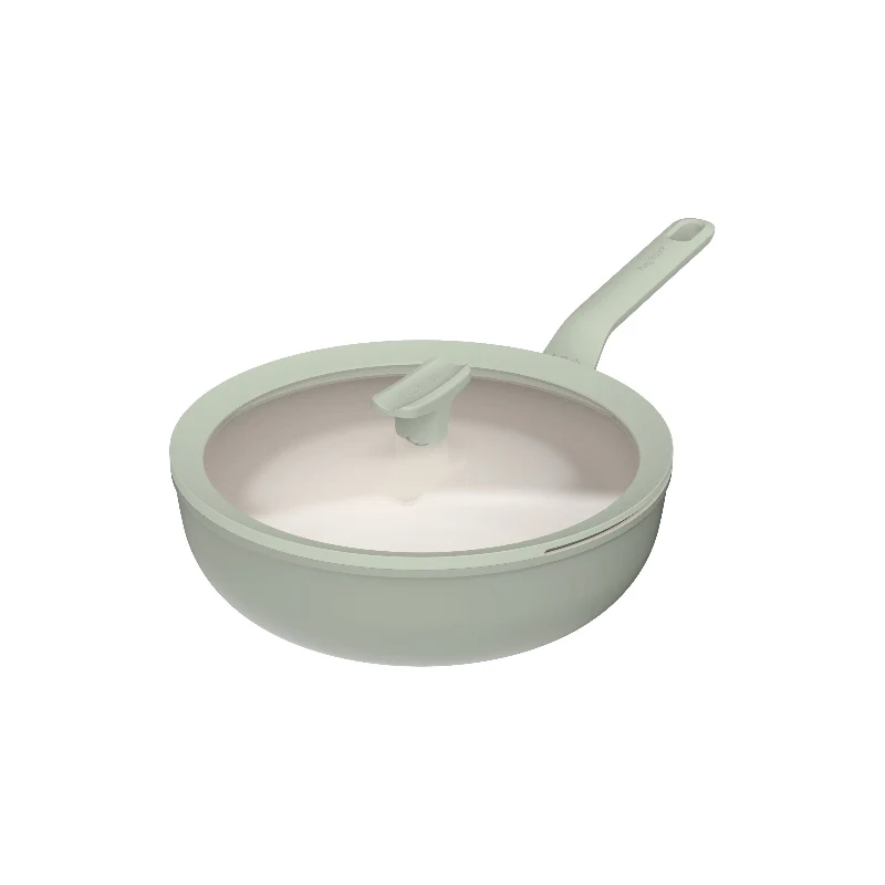 BergHOFF Padella Wok Antiaderente con Coperchio Leo Balance 28 cm Sage
