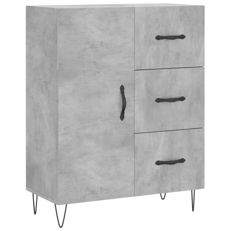Buffet credenza cassettiera armadio mobile contenitore organizer per cucina soggiorno salotto 69,5 x 34 x 90 cm legno ingegnerizzato grigio 02_0032044