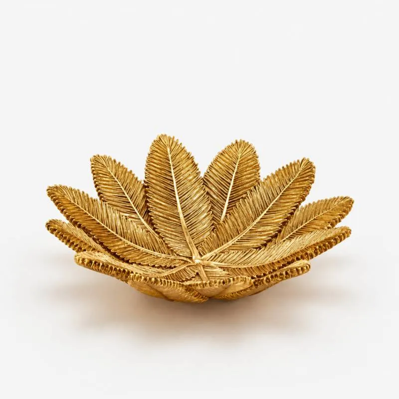 EDG Enzo De Gasperi Piatto Foglia D21 cm Oro