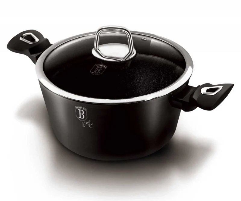 Berlinger Haus BH-1851 Pentola in granito da 20 cm con coperchio - Pentole Royal nere