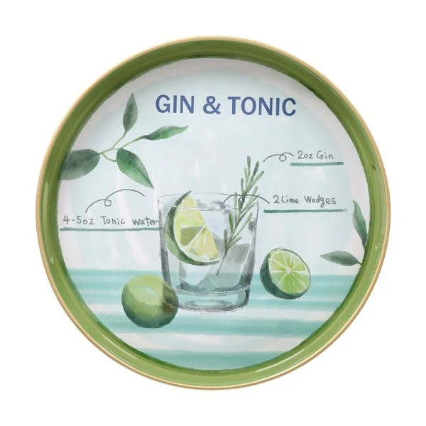 Andrea Fontebasso Vassoio Summer Time D38 cm in Polipropilene Gin & Tonic