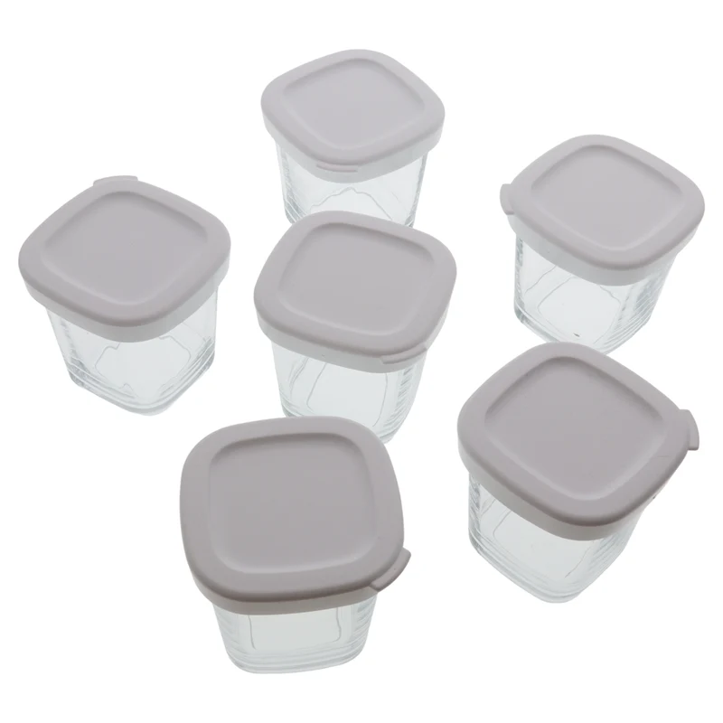 Tefal set 6x vasetti in vetro yogurth per yogurtiera Multi Delices YG65 CuCo YG66