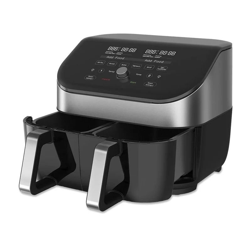 Friggitrice ad aria Vortex Plus Dual ClearCook SS 8L