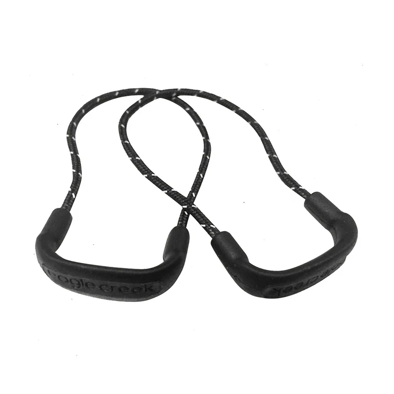 Reflective Flinger Loop Zipper Pull Set Black