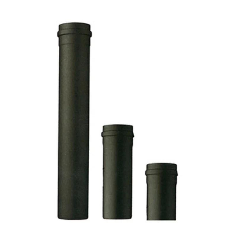 Tubo per Stufa a Pellet H 50 cm Ø 10 cm Nero Opaco