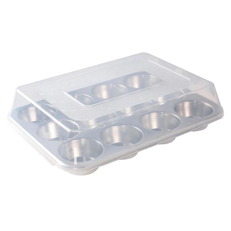 Stampo per 12 muffin con coperchio