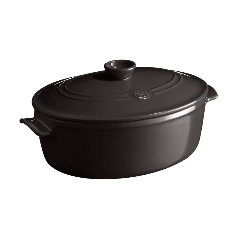Ovaler Schmortopf 31 cm, 6 l Fusain