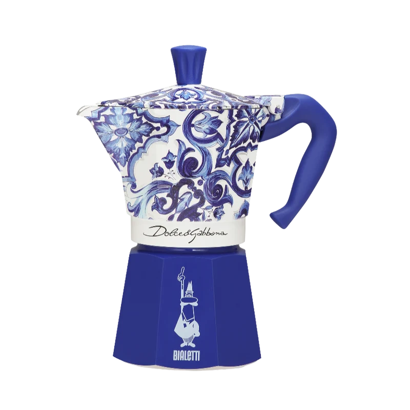 Bialetti Moka Express 6 Tazze Dolce & Gabbana Blu Mediterraneo