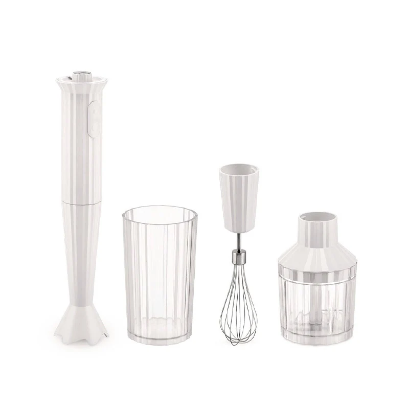 Alessi Kit Frullatore Immersione Plissé Bianco