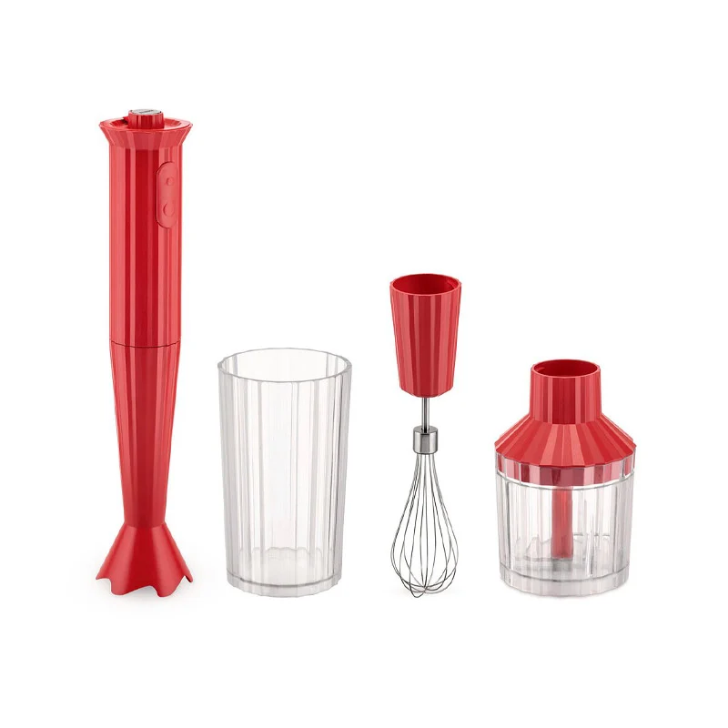 Alessi Kit Frullatore Immersione Plissé Rosso
