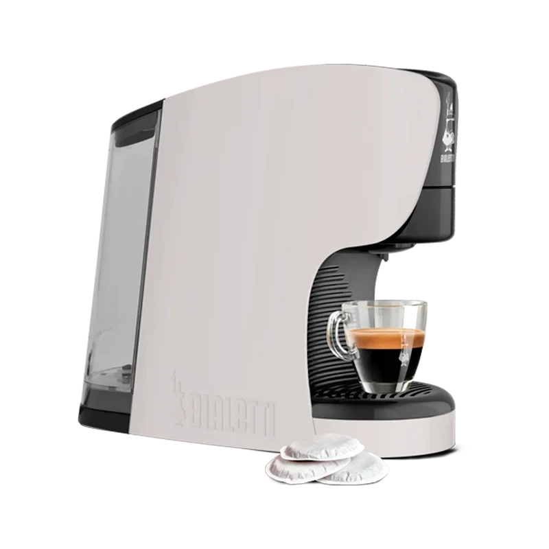 Bialetti Bundle Macchina Caffè Espresso Dama con 30 Cialde Omaggio Grigio