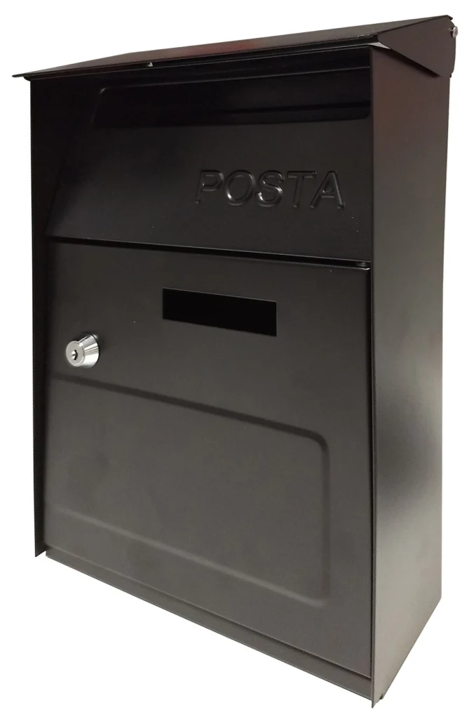 Cassetta Postale Acciaio 21 x 9 x 32,5 cm Esterno Nero China Jiangsu Sainty