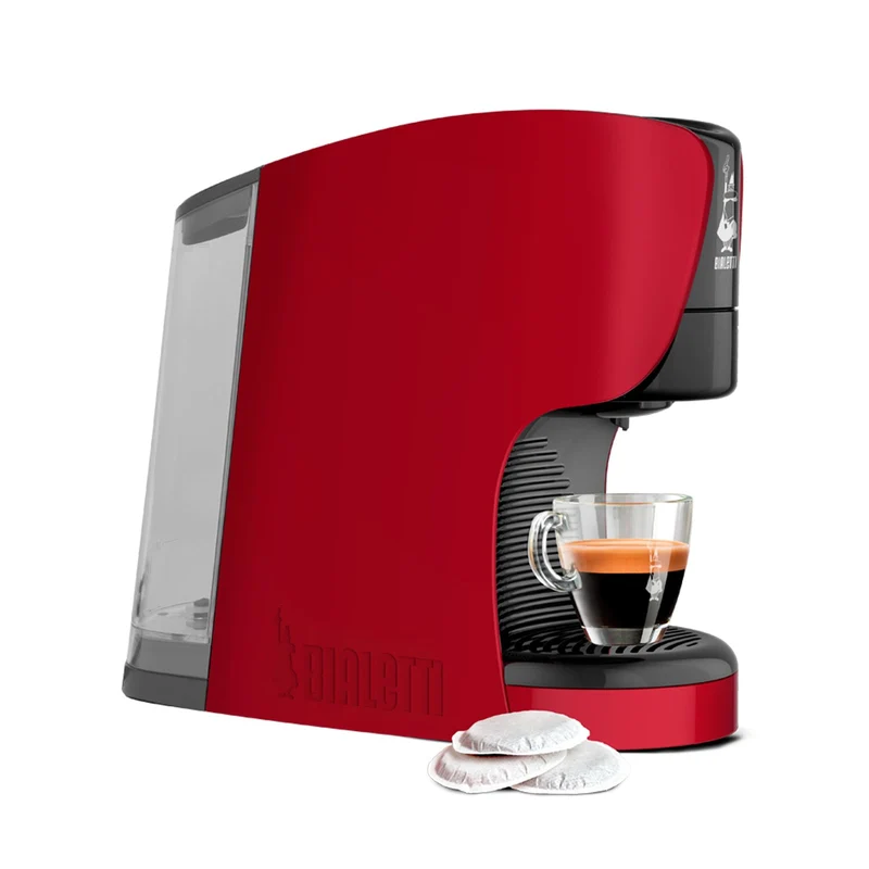 Bialetti Bundle Macchina Caffè Espresso Dama con 30 Cialde Omaggio Rossa