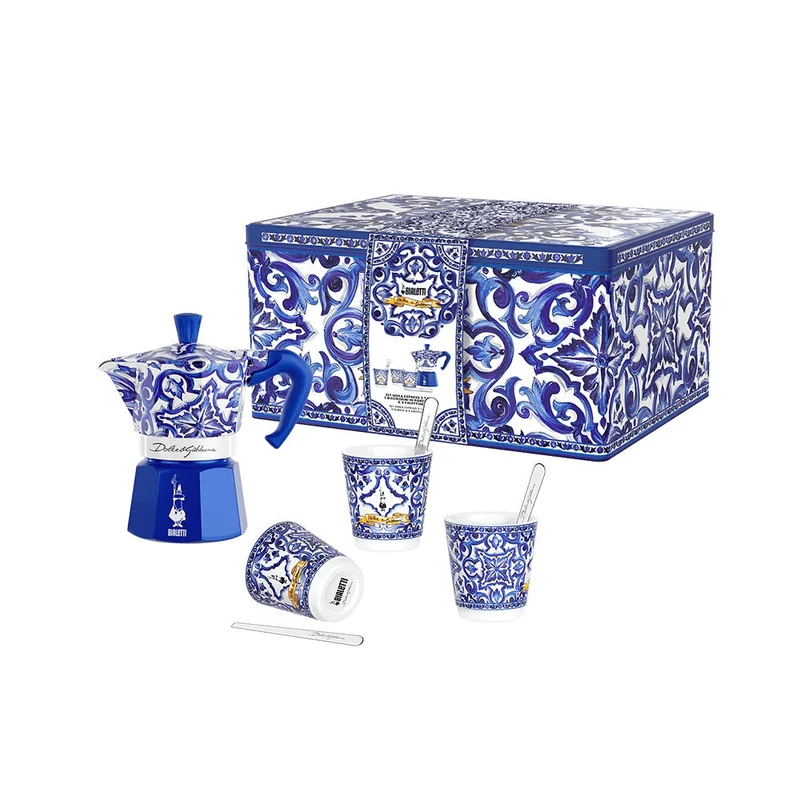 Bialetti Set Moka 3 Tazze con Bicchieri e Palettine D&G