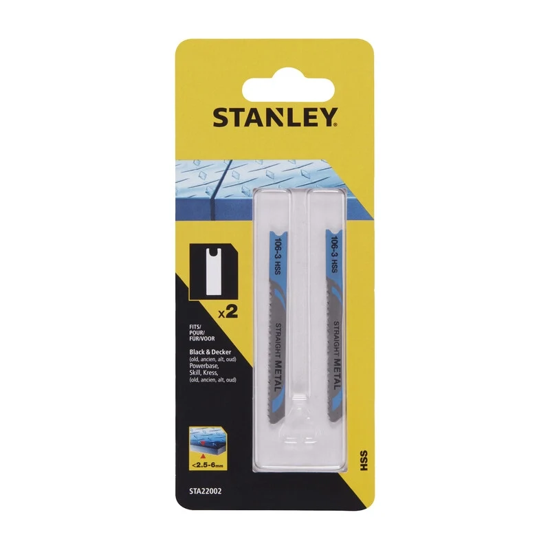 Piranha Stanley STA22002 X22003 2 Lame Metallo Fres.t Grosso Att.ad U