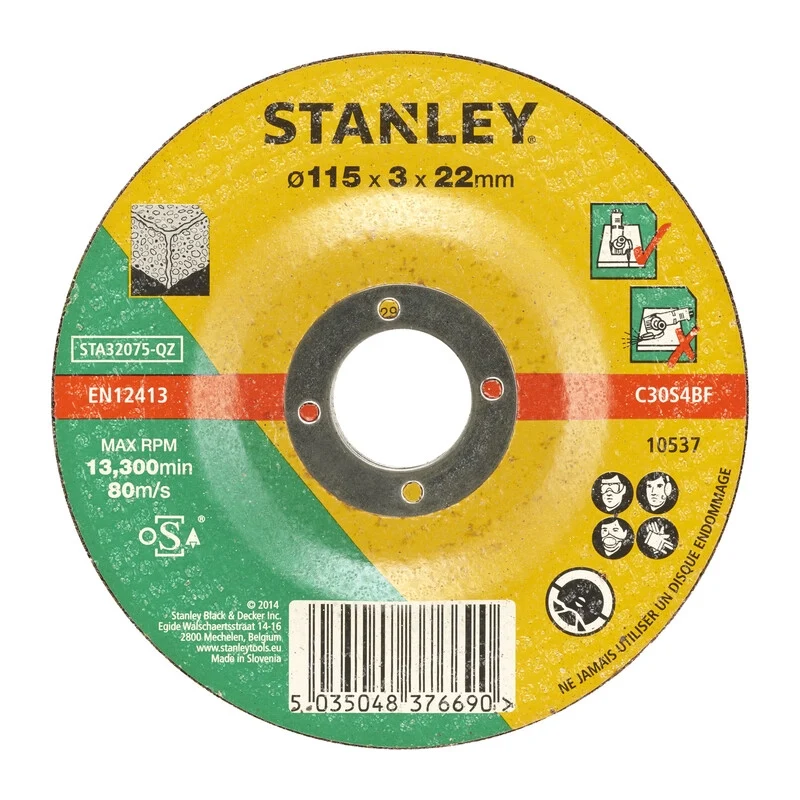 Piranha Stanley STA32075 X32075 Disco D 115 Pietra