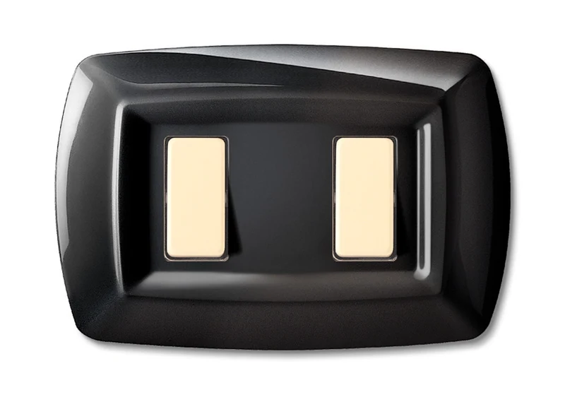 Tondo Placca Magic Plast 2P Nero Elettrocanali 10 Pezzi