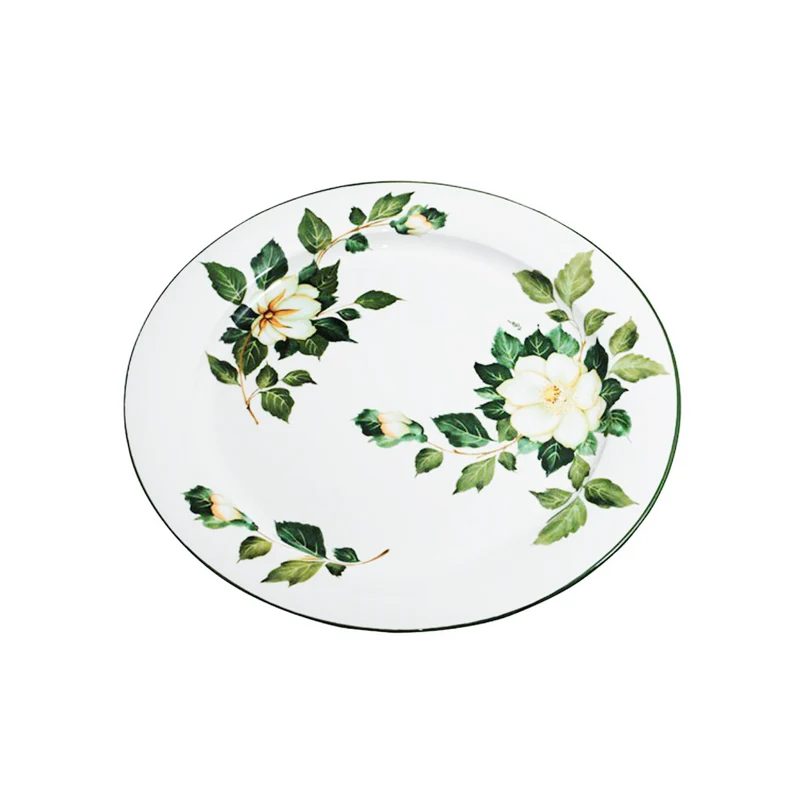 Love Tiffani Vassoio Tondo Country Camelia D37 cm in Ceramica
