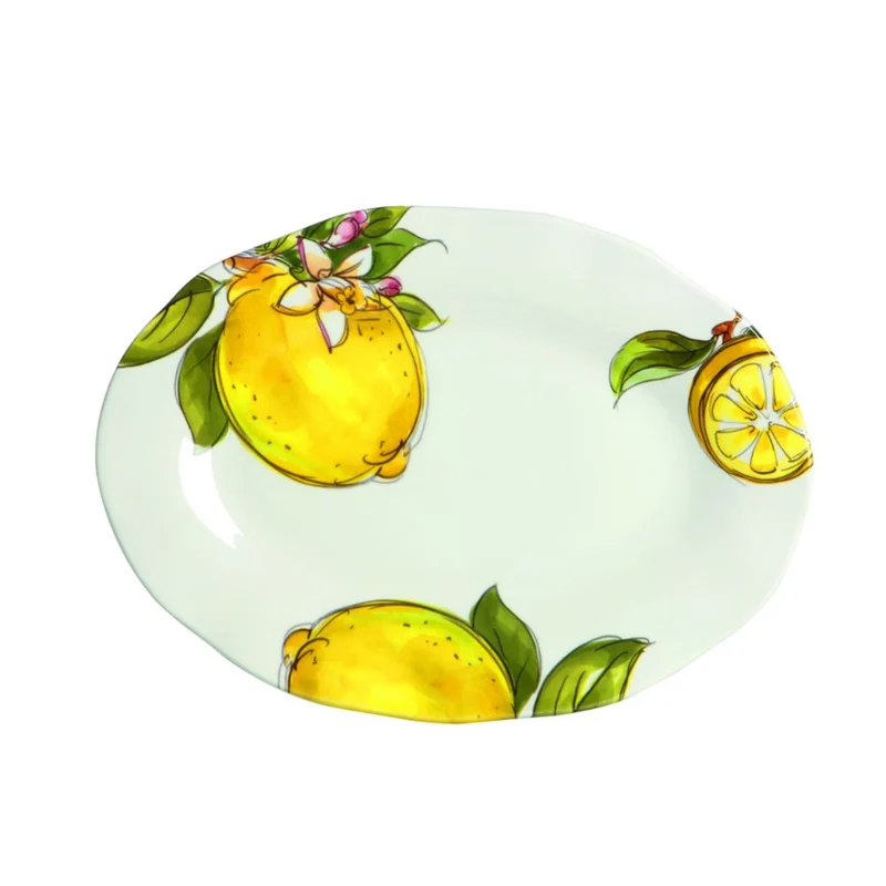 Love Tiffani Vassoio Ovale Lemon D37x26,5 cm in Ceramica