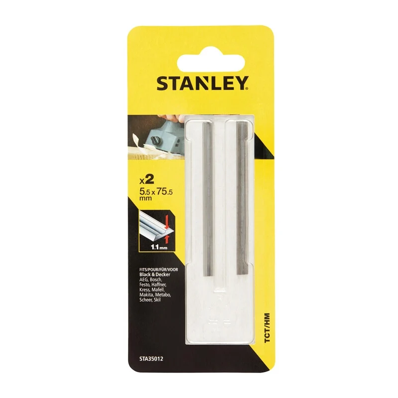 Piranha Stanley STA35012 X35012 Lame Pialletto Tct 75 mm 2 Pezzi