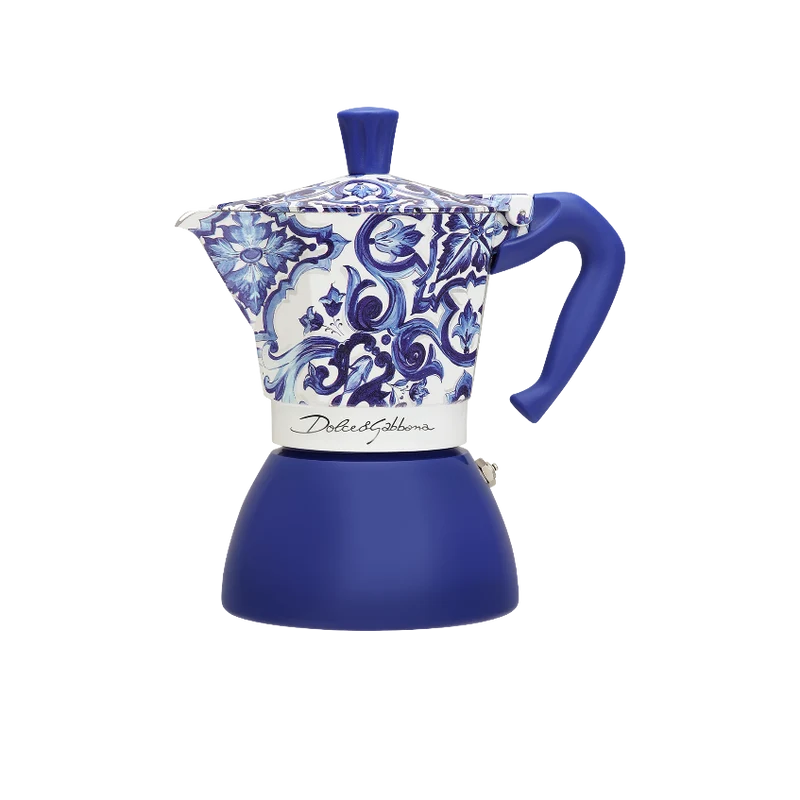 Bialetti Moka Induzione 4 Tazze Dolce&Gabbana Blu Mediterraneo
