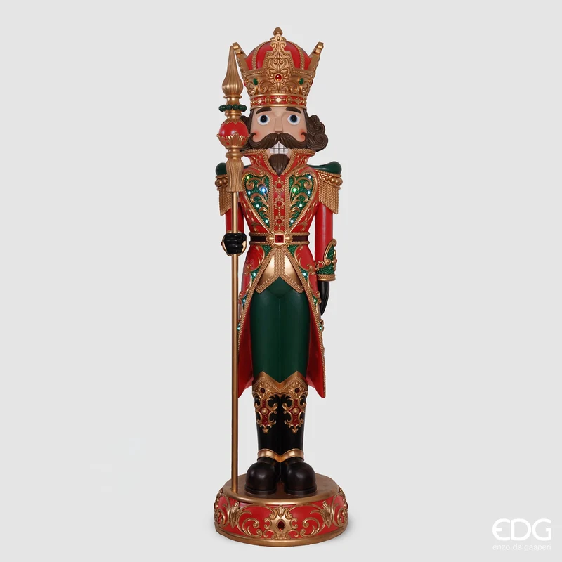 EDG Enzo de Gasperi Soldatino Schiaccianoci Imperial Gigante con Led e Musica H2.45 cm