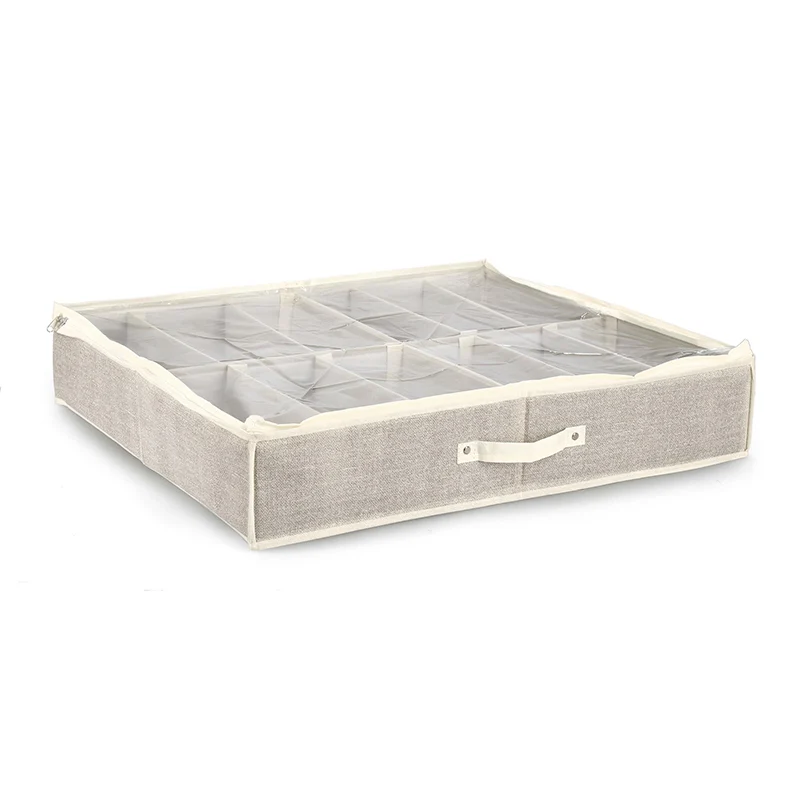 Yes Bizzotto Contenitore per scarpe Tidy Beige 12 Comparti 76x66 cm