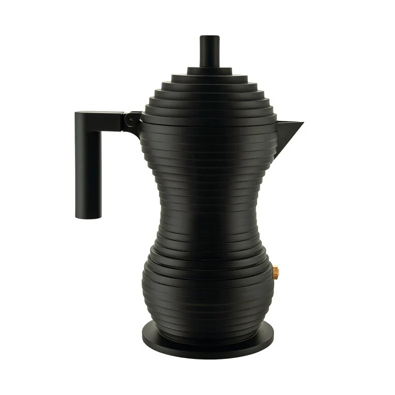Alessi Caffettiera Pulcina Acciaio Nero 6 Tazze