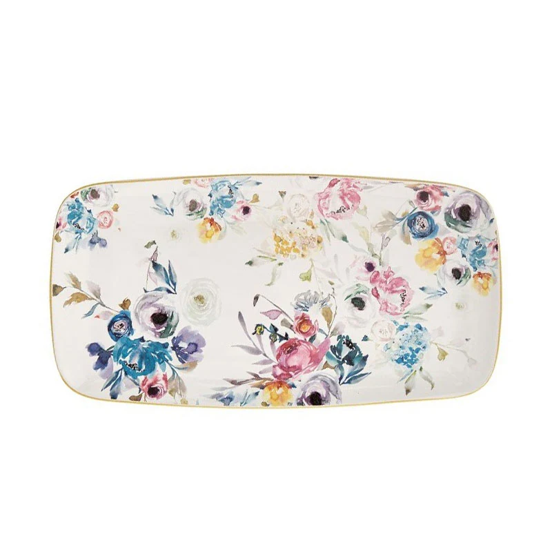 Brandani Vassoio Rettangolare Paradise Stoneware 40,5x21 cm
