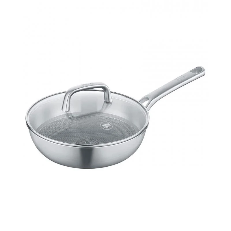 Berndes Wok con coperchio Tricion Resist Acciaio inox Antiaderente 26 cm