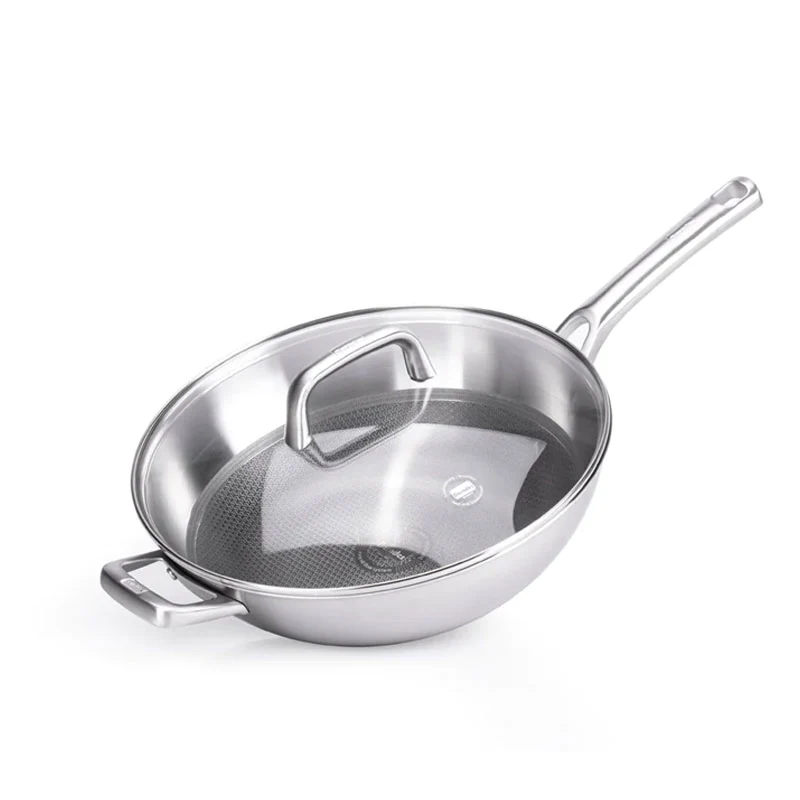 Berndes Wok con coperchio Tricion Resist Acciaio inox Antiaderente 32 cm