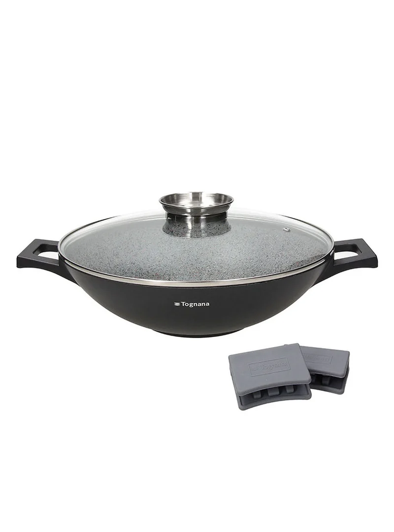 Tognana Wok 32cm Con Coperchio Aroma + Presine Ambiziosa