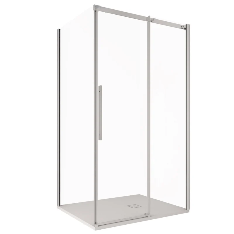 Box Doccia Angolare 90x150 cm 1 Anta Scorrevole in Cristallo Trasparente 8mm H200 Bonussi Eliane