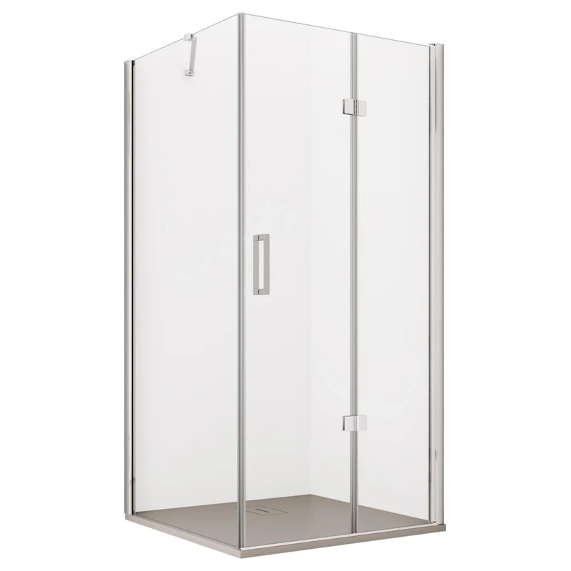 Box Doccia Angolare 100x70 cm 1 Anta a Libro in Cristallo Trasparente 6mm H195 Bonussi Eloisa